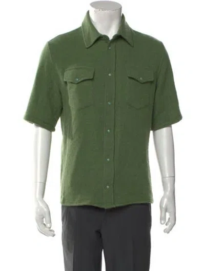 Pre-owned God's True Cashmere Cashmere Short Sleeve Shirt In Green