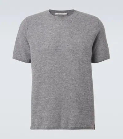 God's True Cashmere Cashmere Sweater With Emerald In Gray