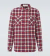 God's True Cashmere Men's Plaid Cashmere Shirt With Moonstone Snaps In Multicoloured