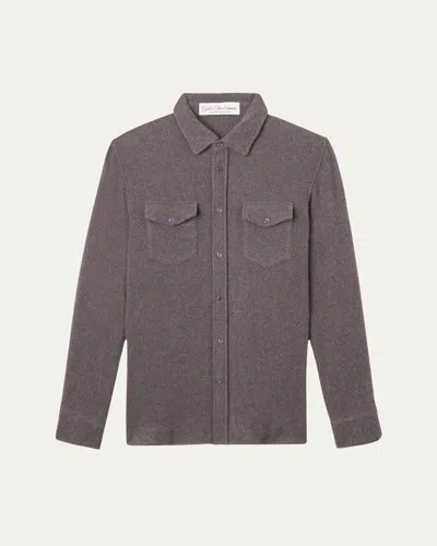God's True Cashmere Cashmere Two-pocket Amethyst Button-down Shirt