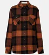 God's True Cashmere Checked Cashmere Shirt In Brown
