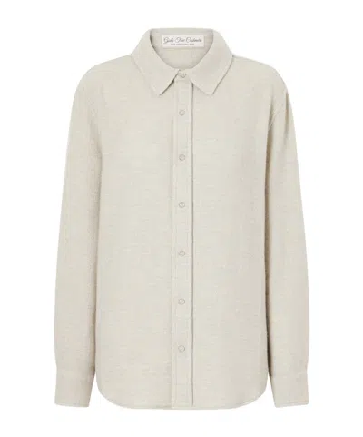 God's True Cashmere Checked Cashmere Shirt In Gray