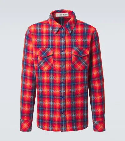 God's True Cashmere Checked Cashmere Shirt In Rot