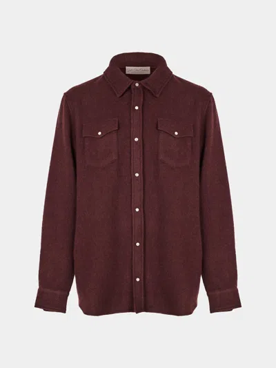 God's True Cashmere Claret Cashmere Shirt Size: L In Brown