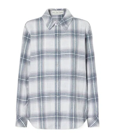 God's True Cashmere Cloud Light Tartan Cashmere Shirt In Blue