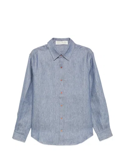 God's True Cashmere Denim Linen Shirt In Blue