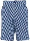 God's True Cashmere Segelshorts Mit Lapis-dot-jacquard In Blau
