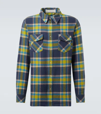 God's True Cashmere Cashmere Plaid Shirt In Blue
