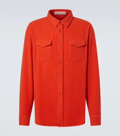 God's True Cashmere Fire Cashmere Shirt In Red