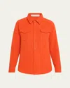 God's True Cashmere Womens Gods True Cashmere Regular-fit Pointed-collar Cashmere Shirt In Carnelian