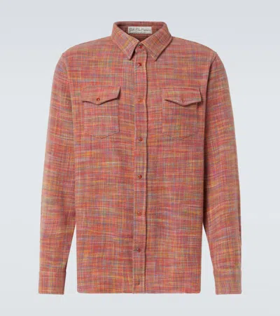 God's True Cashmere Flower Space-dyed Cashmere Shirt In Red