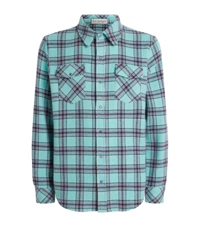 God's True Cashmere Lagoon Checked Cashmere Shirt In Multi