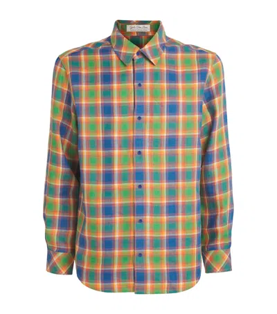 God's True Cashmere Linen Check Brilliant Shirt In Multi