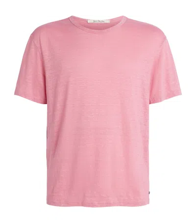 God's True Cashmere Linen Signature T-shirt In Pink