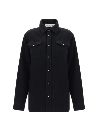 God's True Cashmere Gods True Cashmere Womens Black Sunstone Popper-fastened Regular-fit Cashmere Shirt