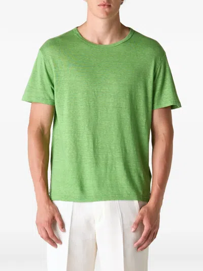 God's True Cashmere Grass Signature Linen T-shirt In Green
