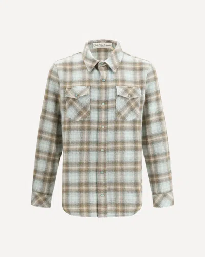 God's True Cashmere Green Joy Tartan Cashmere Shirt In Gray