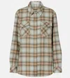 God's True Cashmere Joy Tartan Cashmere Shirt With Emerald In Multi