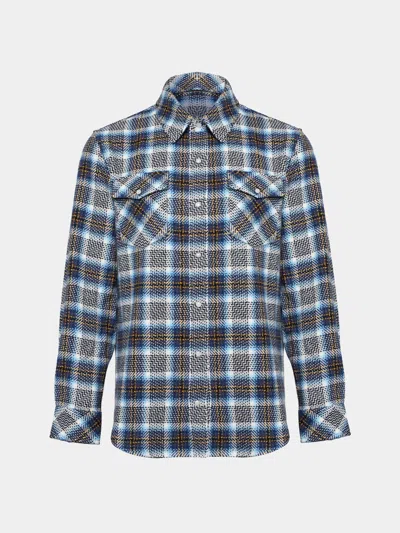God's True Cashmere Lightning Storm Tartan Cashmere Shirt Size: S