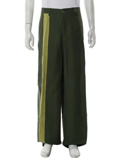 Pre-owned God's True Cashmere Linen Pants W/ Tags In Green