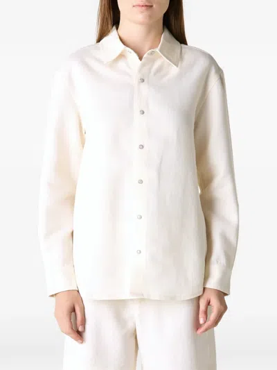 God's True Cashmere Linen-twill Shirt In White