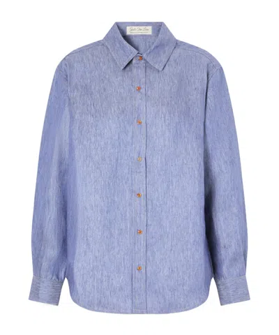 God's True Cashmere Linen-denim Shirt In Multi