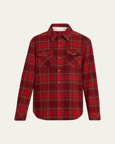 God's True Cashmere Love Tartan Cashmere Flannel Shirt In Multi