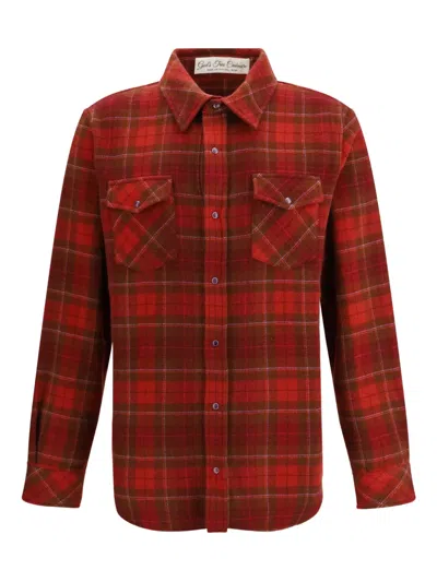God's True Cashmere Love Tartan Patch-pocket Shirt In Red