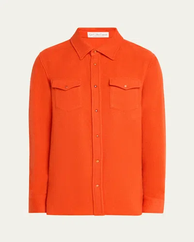 God's True Cashmere Cashmere Shirt Fire In Red