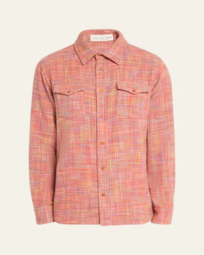 God's True Cashmere Men's Carnelian Multi Sport Shirt In Flower