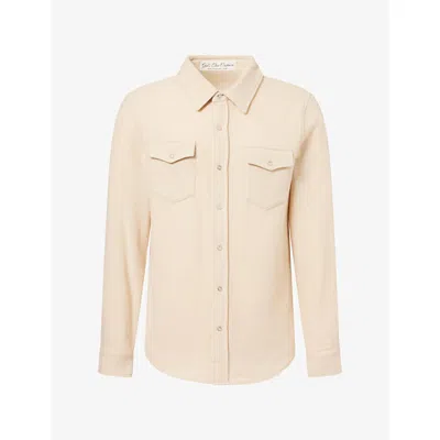 God's True Cashmere Mens Gemstone-embellished Cashmere Shirt Pale Oat In Pink