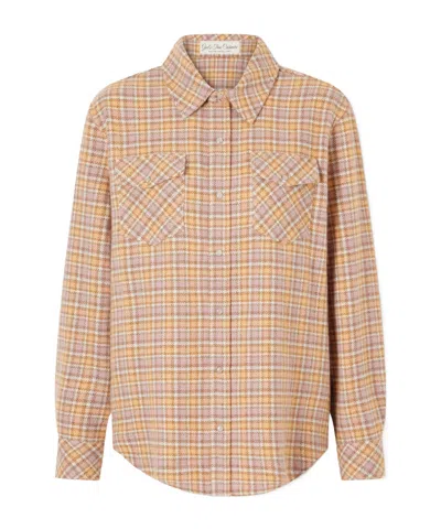 God's True Cashmere Midnight Rose Checked Cashmere Shirt In Neutral