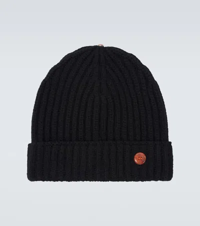 God's True Cashmere Molly Hogan Ribbed-knit Cashmere Beanie In Black
