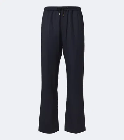 God's True Cashmere Navy Soul Cashmere Wide-leg Pants In Blue