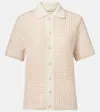 God's True Cashmere Noble Ribbed-knit Cashmere Shirt In Pink