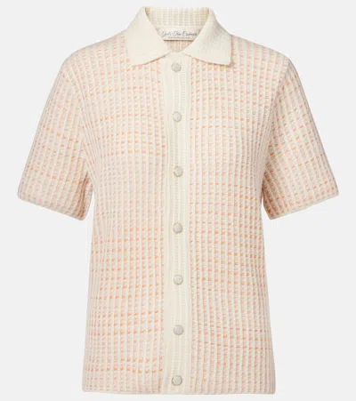 God's True Cashmere Noble Ribbed-knit Cashmere Shirt In Pink