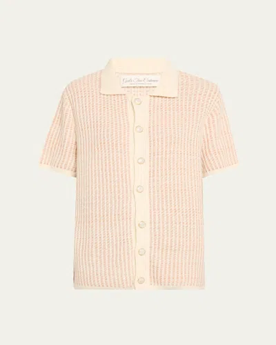 God's True Cashmere Noble Short-sleeve Cashmere Shirt In Neutral