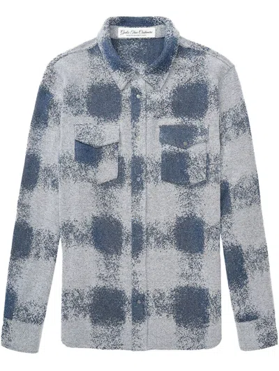 God's True Cashmere Patterned Cashmere Shirt In Grey