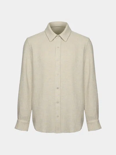God's True Cashmere Pearlescent Ombré Tartan Cashmere Shirt Size: M