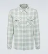 God's True Cashmere Plaid Cashmere Shirt In White