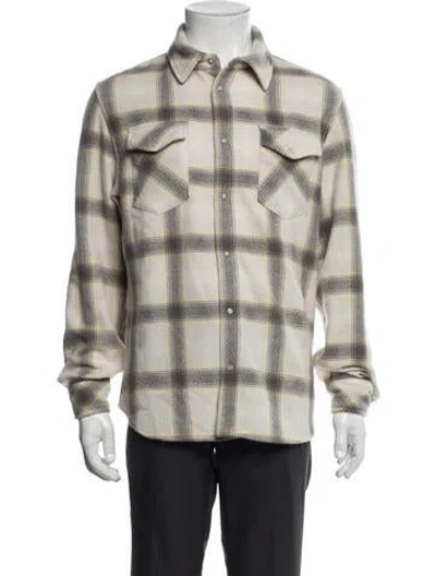 Pre-owned God's True Cashmere Plaid Print Jacket In Neutral