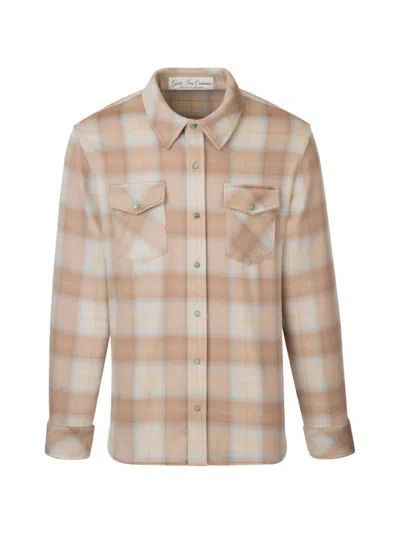 God's True Cashmere Plaid-check Cashmere Shirt In Neutral