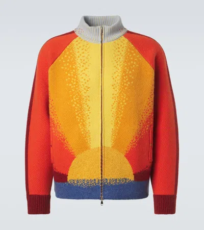 God's True Cashmere Radiant Sun Cashmere Zip-up Sweater In Multi