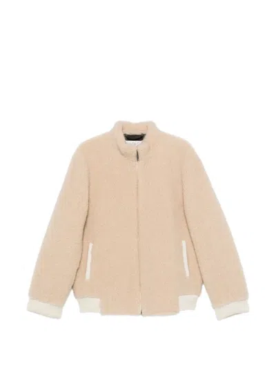 God's True Cashmere Cashmere-fleece Bomber Jacket In Pink