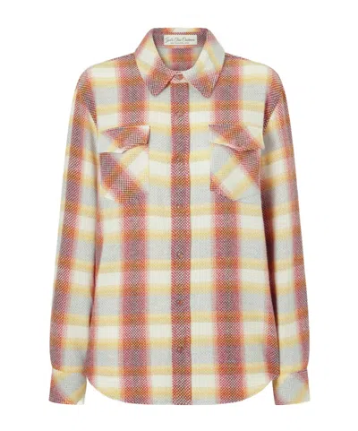 God's True Cashmere Rose Blume Checked Cashmere Shirt In Multi
