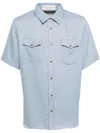 God's True Cashmere Short-sleeves Shirt In Blue