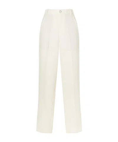 God's True Cashmere Solid Linen Straight-leg Pants In Multi