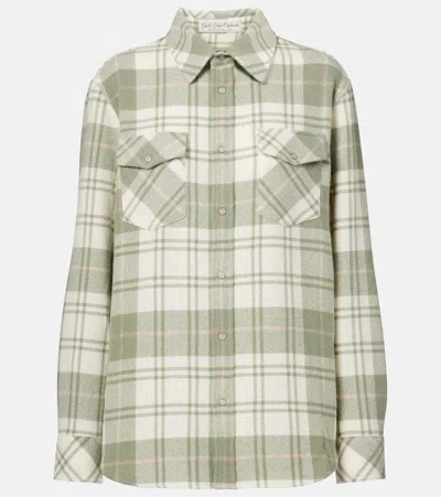 God's True Cashmere Tartan Cashmere Shirt In Green