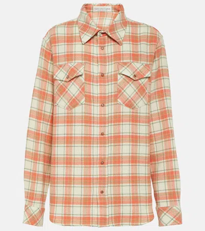 God's True Cashmere Tartan Cashmere Shirt In Red