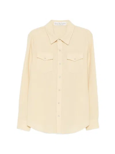 God's True Cashmere Waffle-knit Button-down Shirt In Yellow